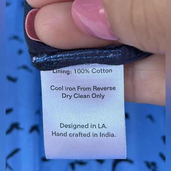 St. Roche Tie-Dye swallow pattern print dress size 6 - Picture 8 of 10